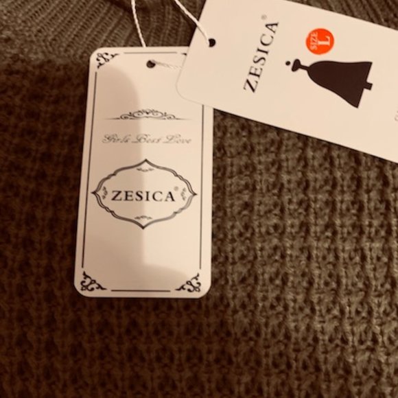 ZESICA Women's Long Sleeve Solid Tunic Pullover Sweater Dress - Picture 4 of 5